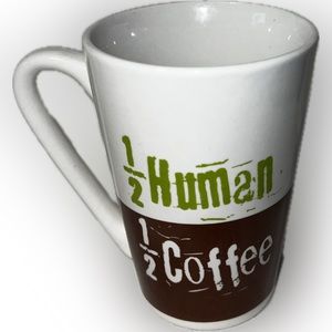 🍄Coffee Mug 1/2 Human 1/2 Coffee Holiday Home Large Size Tumbler Cup Novelty